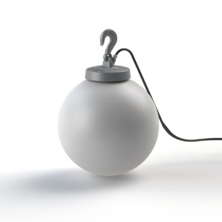 Lampe Grumo boule Gris soie Roger Pradier