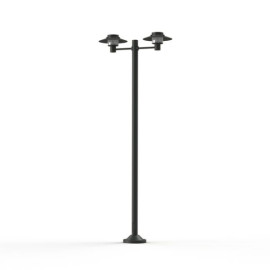 Lampadaire Kerlouan 2 lumières Gris anthracite