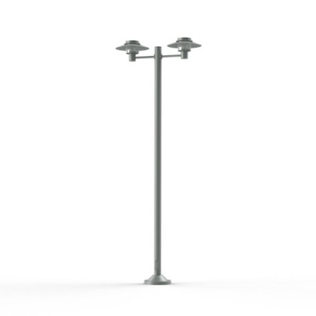 Lampadaire Kerlouan 2 lumières Gris métal Roger Pradier