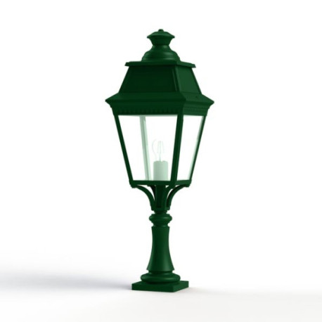 Borne luminaire extérieur Avenue 3 Vert sapin 88 cm Roger Pradier