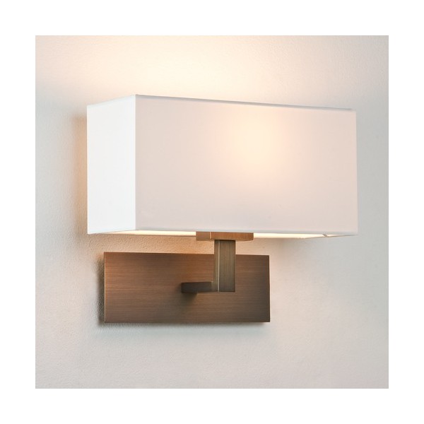 Applique murale Park Lane bronze abat-jour blanc Astro Lighting