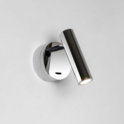 Applique murale LED Enna Surface chrome avec interrupteur