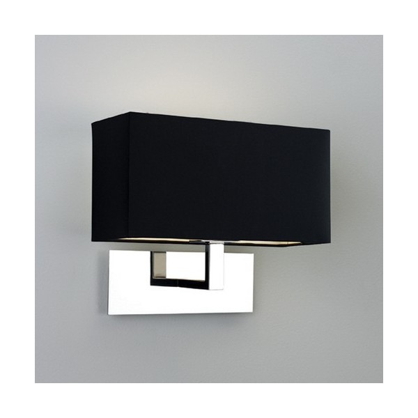 Applique murale Park Lane chrome avec abat-jour noir Astro Lighting
