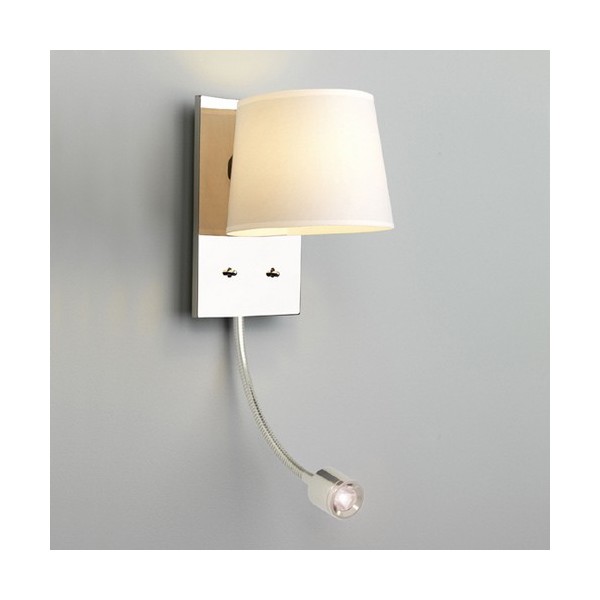 Applique murale Sala chrome avec liseuse LED Astro Lighting