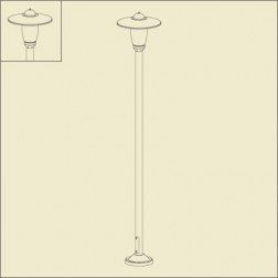 Lampadaire Bristol 1 2m35 Blanc