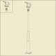 Lampadaire OL 3 243cm Blanc Roger Pradier