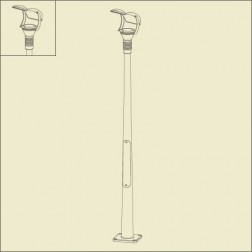 Lampadaire OL 3 243cm Blanc