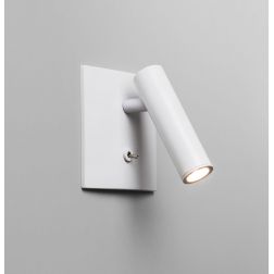 Applique murale LED encastrable Enna blanche avec interrupteur