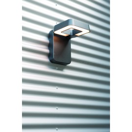 Applique murale LED Square gris métal