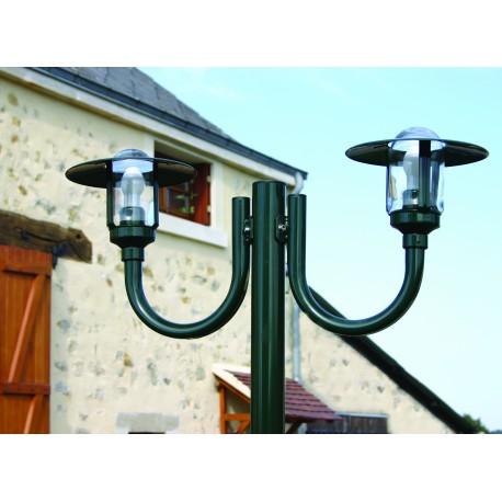 Lampadaire Newpark potence rustique Vert anglais Roger Pradier