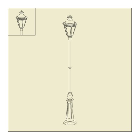 Lampadaire Victoria Blanc Roger Pradier