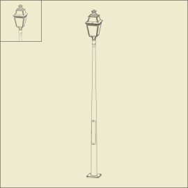 Lampadaire Avenue 3 3m42 Vert anglais