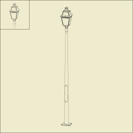 Lampadaire Avenue 3 3m62 Vert anglais