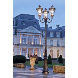 Lampadaire Louvre 3 lumiÃ¨res Patine dorÃ©e