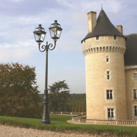 Lampadaire Place des Vosges 3 - 2 lumiÃ¨res Vert de gris