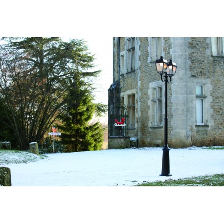 Lampadaire tÃ©lescopique 2 lumiÃ¨res Place des Vosges 1 - Evolution Noir Roger Pradier