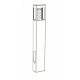 Borne Tetra blanche 110cm Roger Pradier