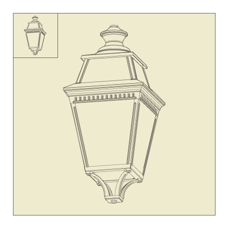 Demi applique murale Avenue 3 Patine dorée Roger Pradier