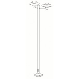 Lampadaire Kerlouan 2 lumiÃ¨res dÃ©saxÃ©es Blanc