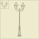 Lampadaire 2 lumiÃ¨res Louis XIII 2m57 Noir Roger Pradier