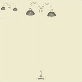 Lampadaire BolÃ©ro 2 Gris ardoise