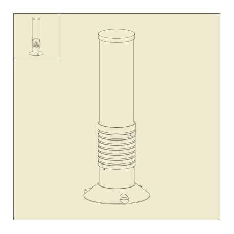 Borne OL 1 39cm Gris mÃ©tal Roger Pradier