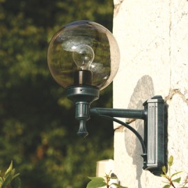 Applique murale montante Boule 200 Noire