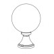 Borne Boule 250 37cm Blanche Roger Pradier