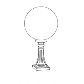 Borne Boule 300 57cm Blanche
