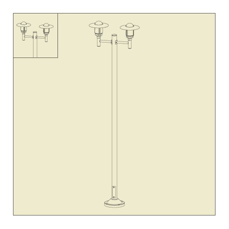 Lampadaire Newpark Blanc Roger Pradier