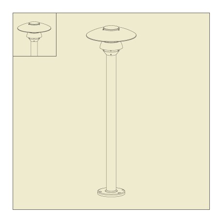 Borne Stratos 110cm Gris mÃ©tal Roger Pradier