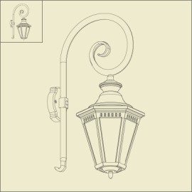 Applique murale à potence Victoria Patine dorée