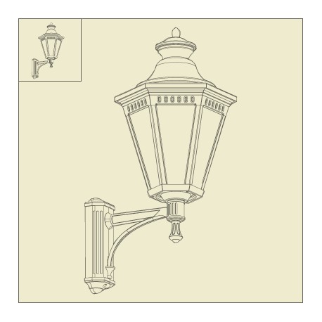 Applique murale montante Victoria Patine dorée Roger Pradier