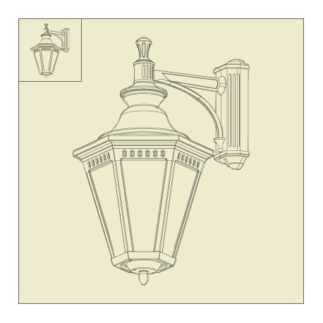 Applique murale descendante Victoria Patine dorée Roger Pradier