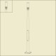 Lampadaire OL 1 2m33 Blanc Roger Pradier