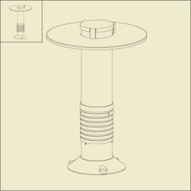 Borne OL 2 39cm Gris métal