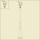 Lampadaire OL 3 243cm Gris métal Roger Pradier