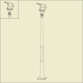 Lampadaire OL 3 243cm Gris métal