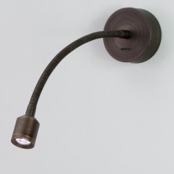 Applique murale LED Fosso bronze avec interrupteur