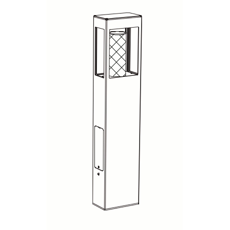 Borne LED Tetra gris anthracite 80cm Roger Pradier