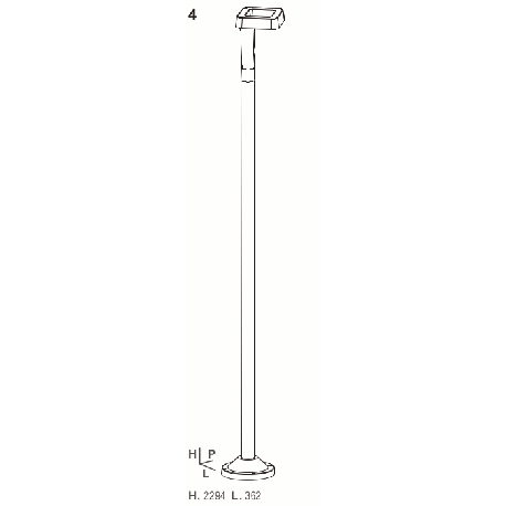 Lampadaire extÃ©rieur LED Square blanc 229cm Roger Pradier